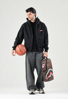 SPRAYGROUND Felpa con zip  HOODIE nera per uomo e donna con dettaglio maschera balaclava. SP957G . SPRAYGROUND 