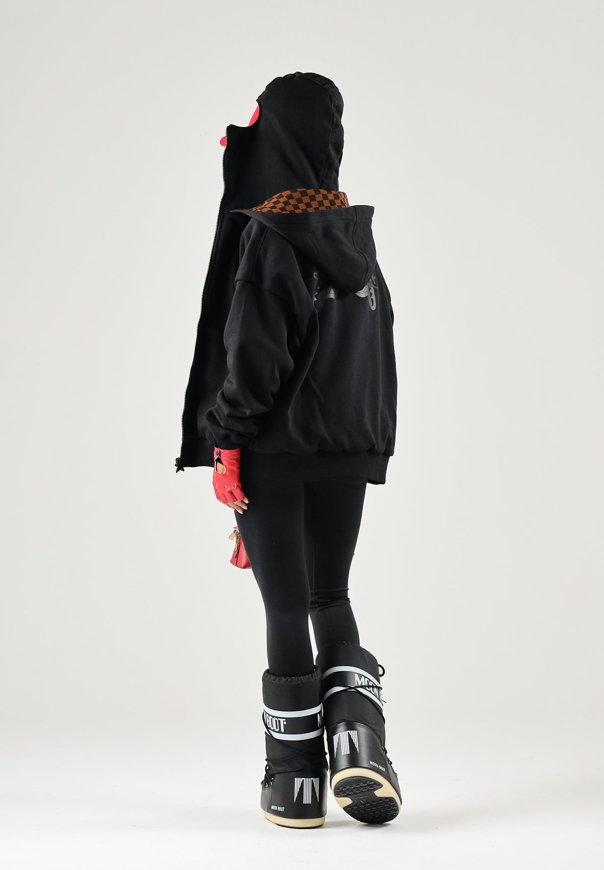 SPRAYGROUND Felpa con zip  HOODIE nera per uomo e donna con dettaglio maschera balaclava. SP957G . SPRAYGROUND 
