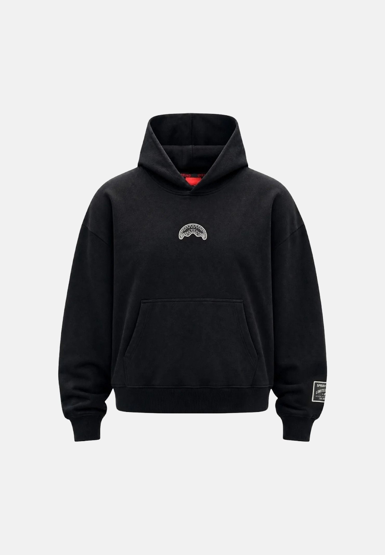 SPRAYGROUND Felpa con cappuccio nero per uomo e donna con minimalista dettaglio grafico sul petto. SP965BLK . SPRAYGROUND 