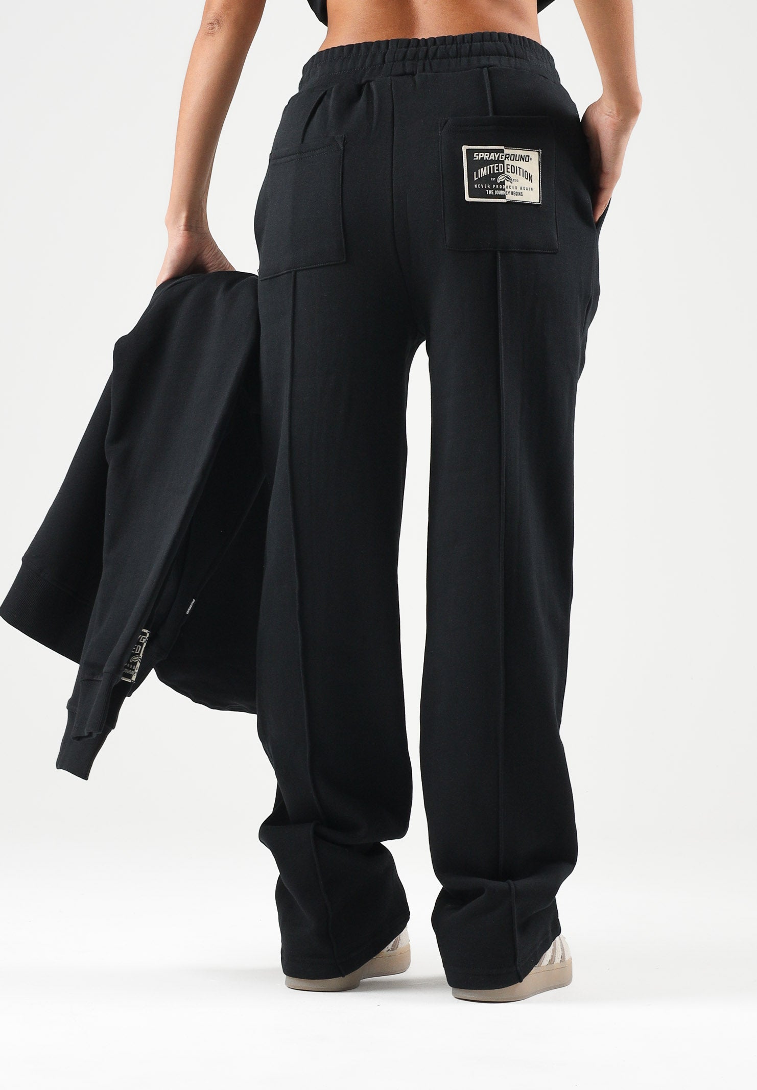 SPRAYGROUND Pantaloni sportivi neri per uomo e donna con mini logo SP966BLK . SPRAYGROUND 