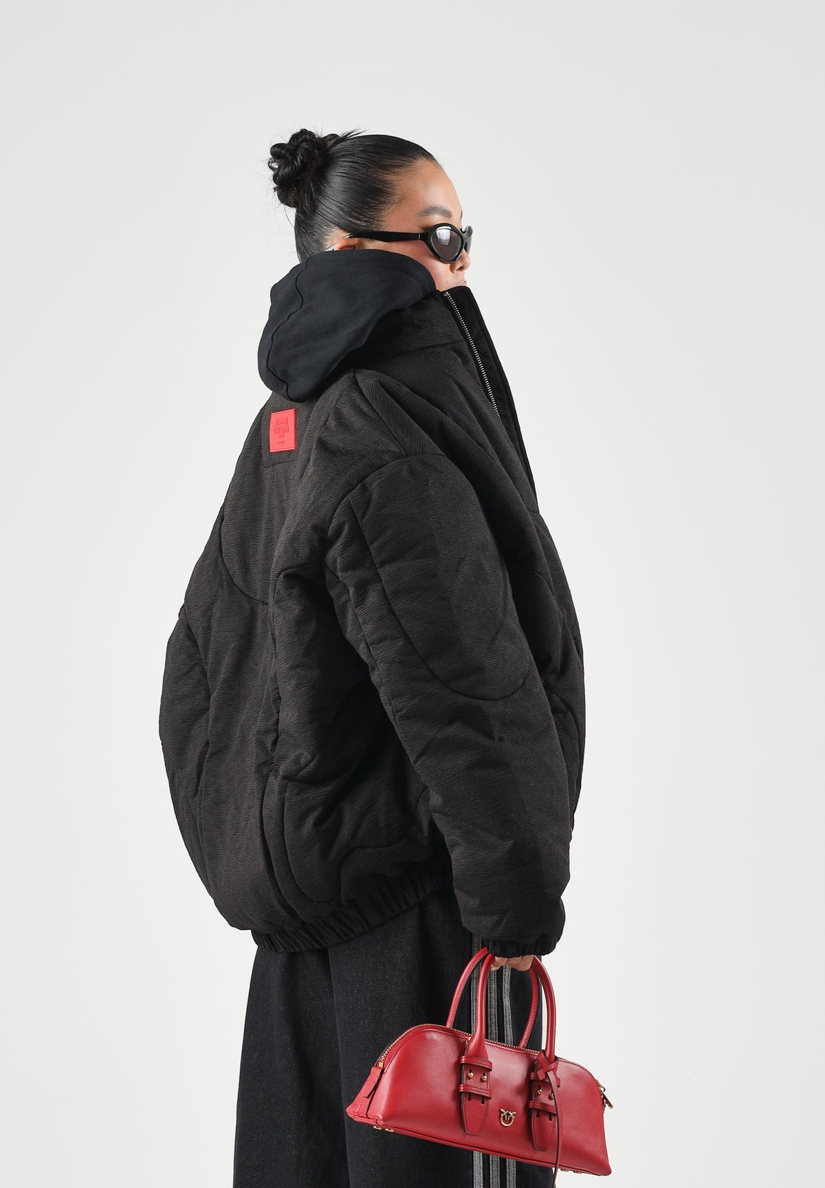 SPRAYGROUND Piumino PLEATED PADDED JACKET nero per uomo e donna SP975BLK . SPRAYGROUND 