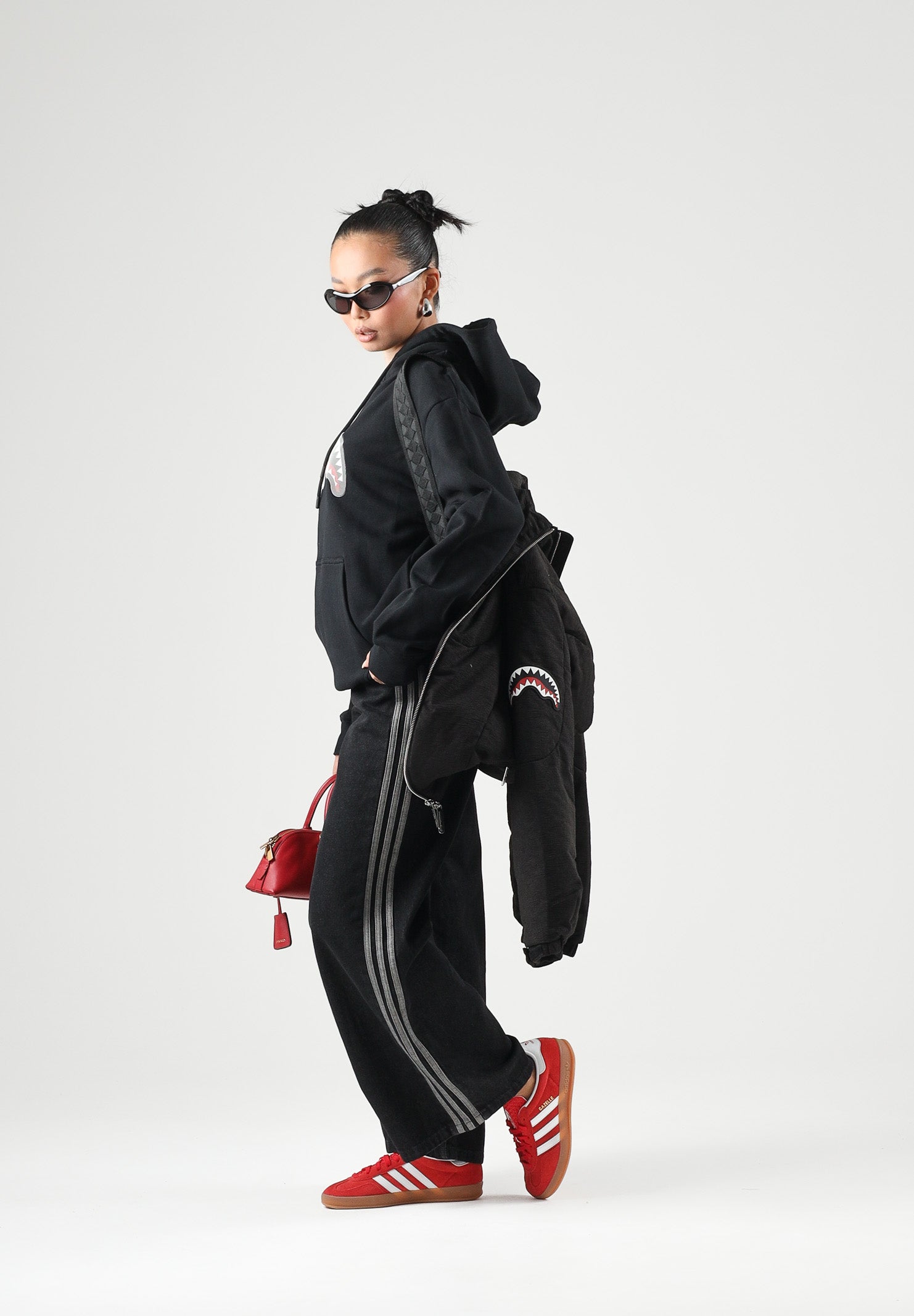 SPRAYGROUND Piumino PLEATED PADDED JACKET nero per uomo e donna SP975BLK . SPRAYGROUND 