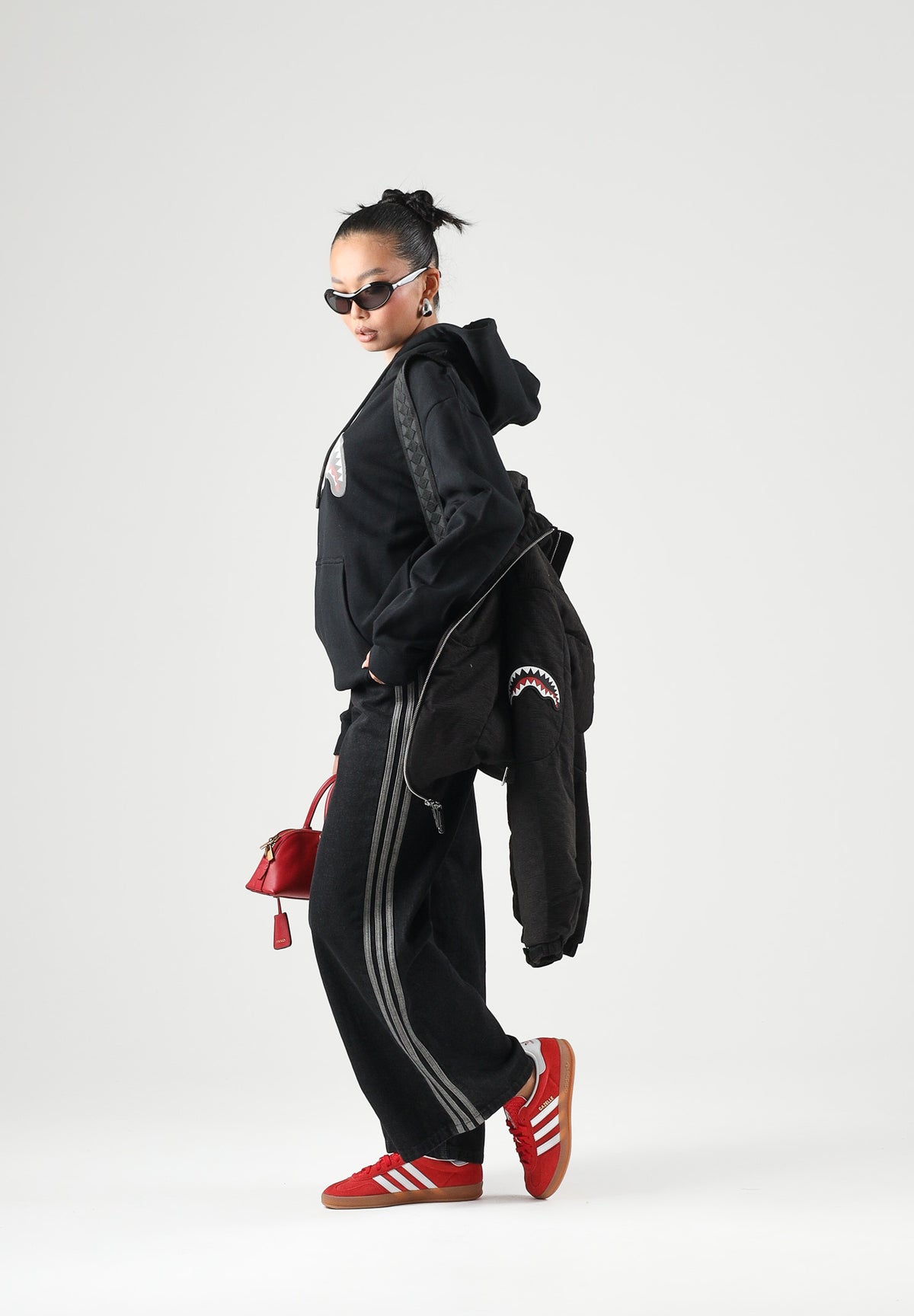 SPRAYGROUND Piumino PLEATED PADDED JACKET nero per uomo e donna SP975BLK . SPRAYGROUND 