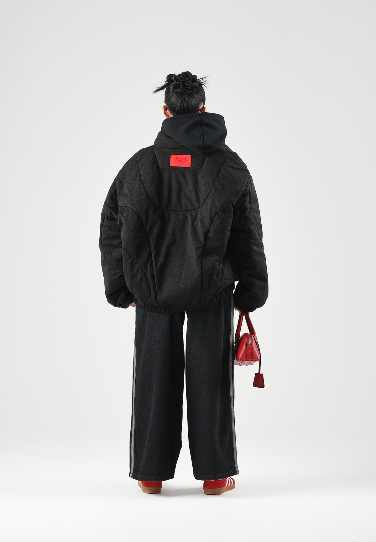 SPRAYGROUND Piumino PLEATED PADDED JACKET nero per uomo e donna SP975BLK . SPRAYGROUND 
