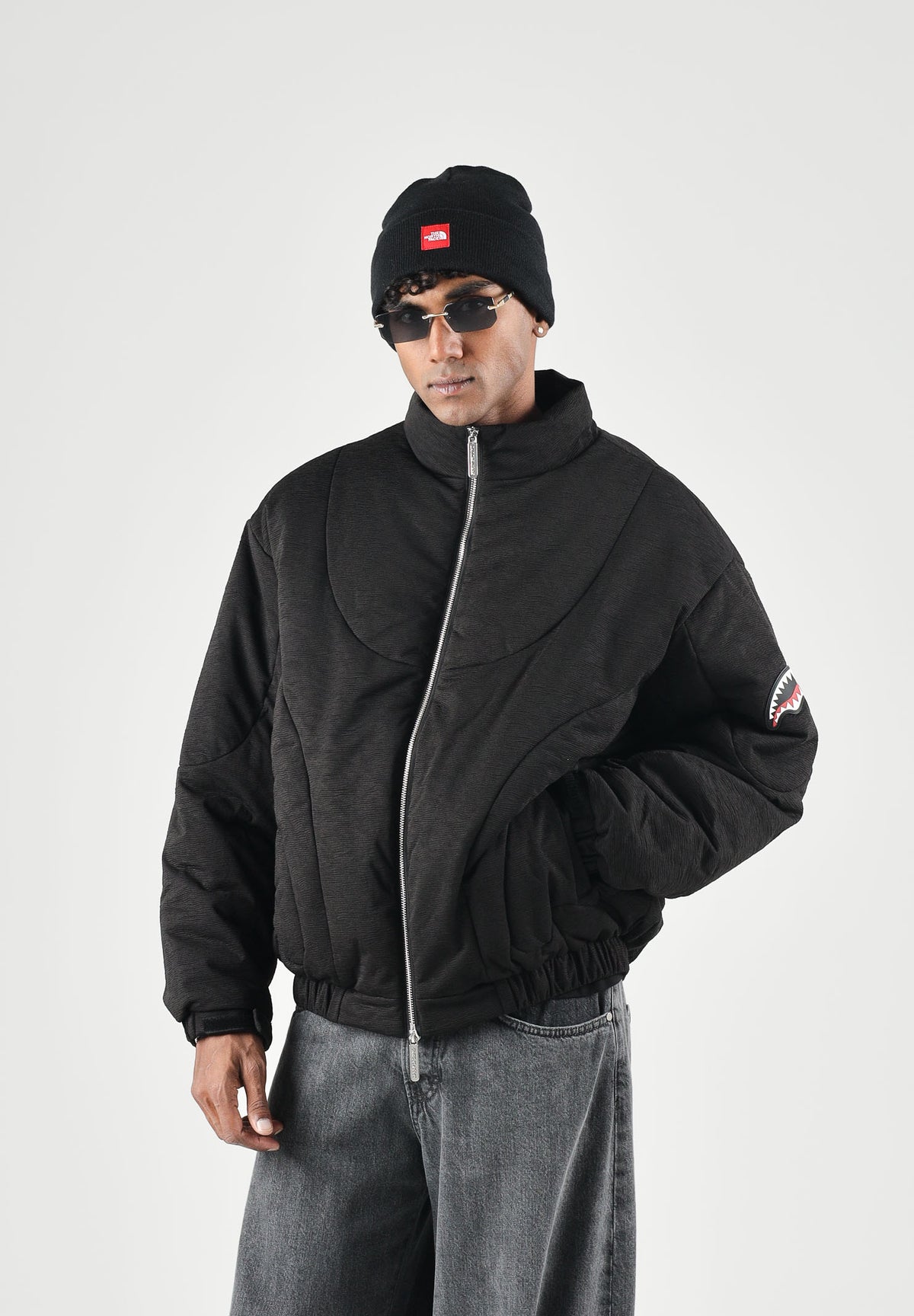 SPRAYGROUND Piumino PLEATED PADDED JACKET nero per uomo e donna SP975BLK . SPRAYGROUND 