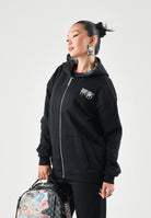 SPRAYGROUND Felpa con zip nera per uomo e donna con cappuccio e tasche laterali. SP997GBLK . SPRAYGROUND 