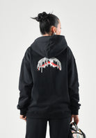 SPRAYGROUND Felpa con zip nera per uomo e donna con cappuccio e tasche laterali. SP997GBLK . SPRAYGROUND 