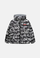 SPRAYGROUND Piumino grigio reversibile  per uomo e donna con cappuccio regolabile, chiusura frontale con zip SP942 . SPRAYGROUND 