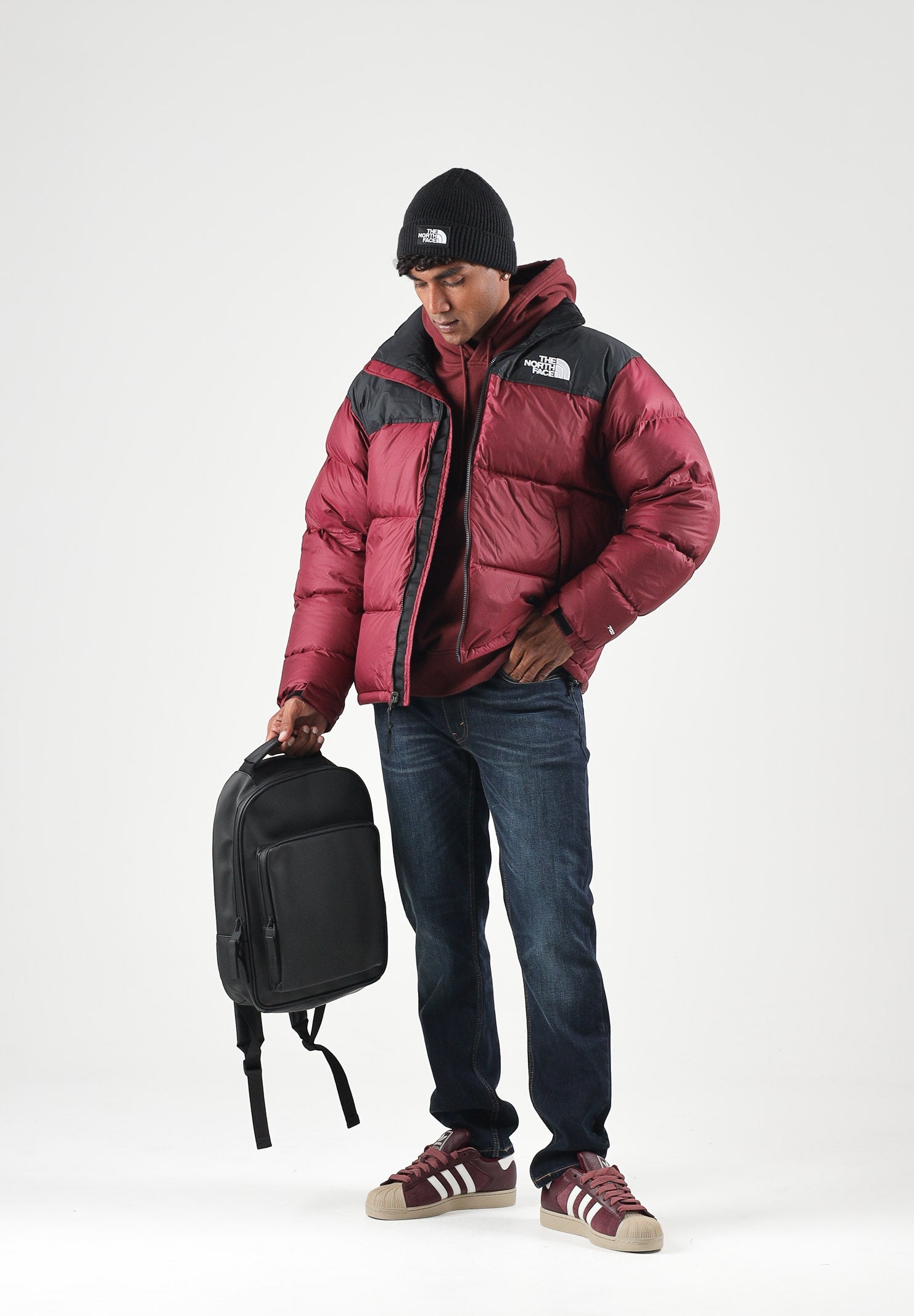 THE NORTH FACE Piumino 1996 RETRO NUPTSE burgundy bordeaux per uomo e donna NF0A3C8DRH11 . THE NORTH FACE 