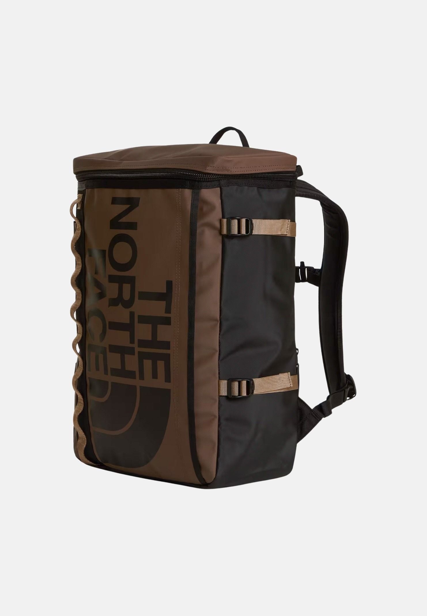 THE NORTH FACE Zaino BASE CAMP FUSE BOX marrone e nero per uomo e donna  con struttura squadrata NF0A3KVRXE71 . THE NORTH FACE 