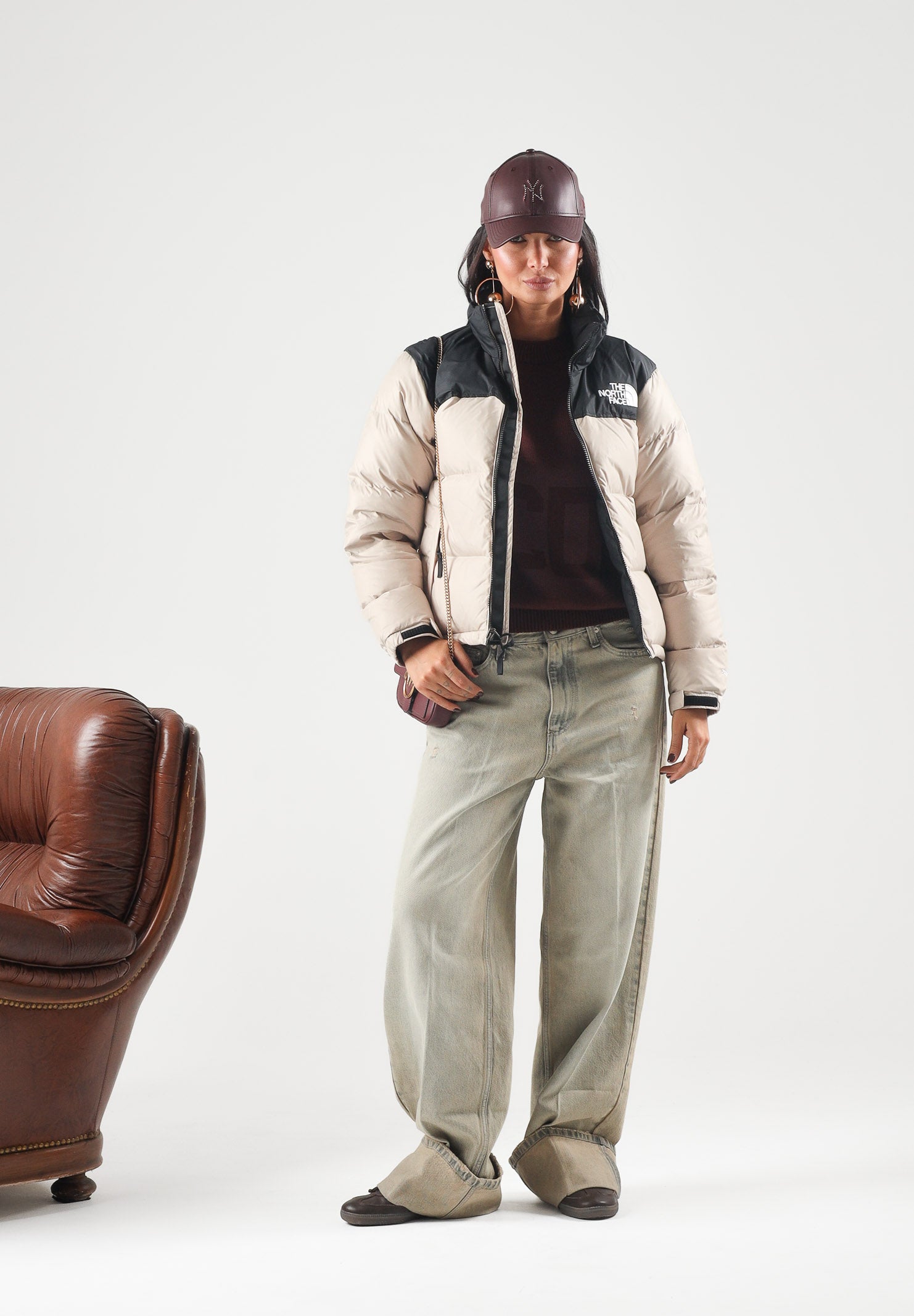 THE NORTH FACE Piumino 1996 RETRO NUPTSE beige-tortora da donna NF0A3XEOPC71 . THE NORTH FACE 