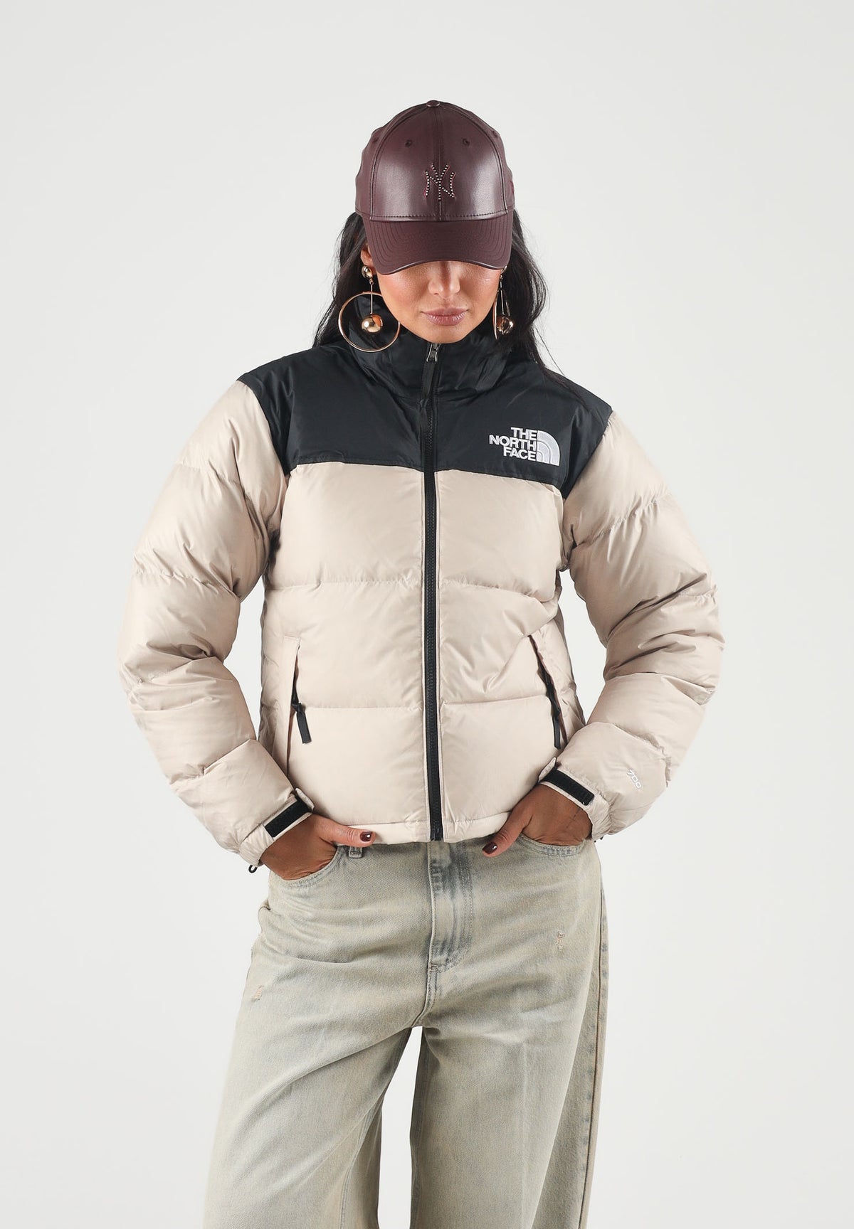 THE NORTH FACE Piumino 1996 RETRO NUPTSE beige-tortora da donna NF0A3XEOPC71 . THE NORTH FACE 