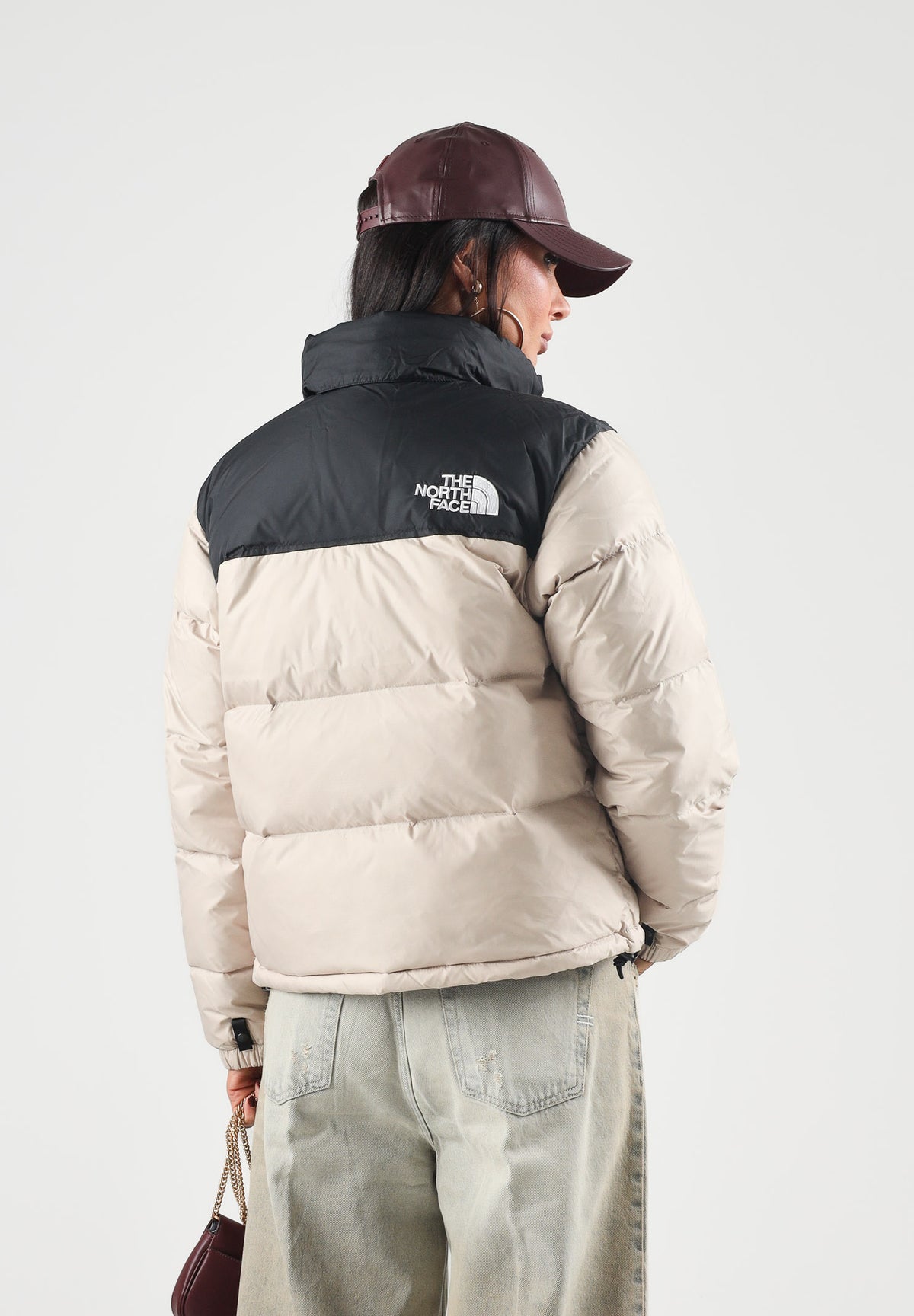 THE NORTH FACE Piumino 1996 RETRO NUPTSE beige-tortora da donna NF0A3XEOPC71 . THE NORTH FACE 