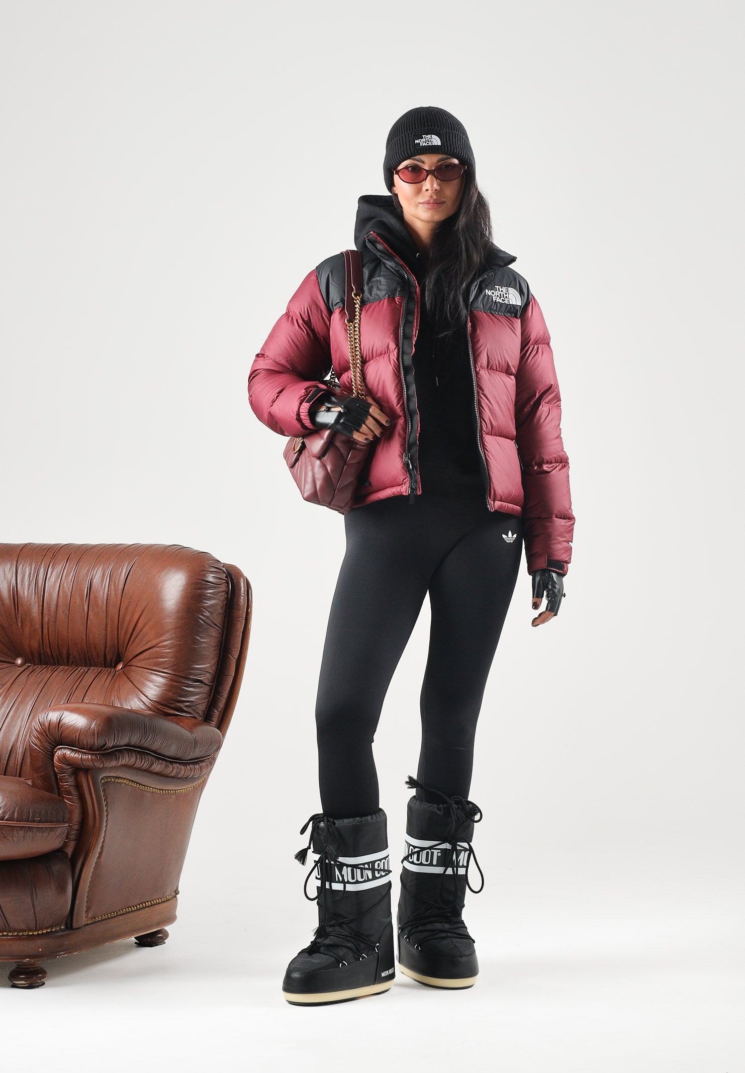 THE NORTH FACE Piumino WOMEN'S 1996 RETRO NUPTSE burgundy-rosso bordeaux da donna NF0A3XEORH11 . THE NORTH FACE 