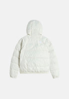 THE NORTH FACE Piumino HYDRENALITE DOWN HOODIE White Dune bianco panna da donna, con cappuccio e zip frontale. NF0A5GGGQLI1 . THE NORTH FACE 