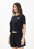 THE NORTH FACE T-shirt a manica corta Cropped nera da donna NF0A87U4JK31 . THE NORTH FACE 