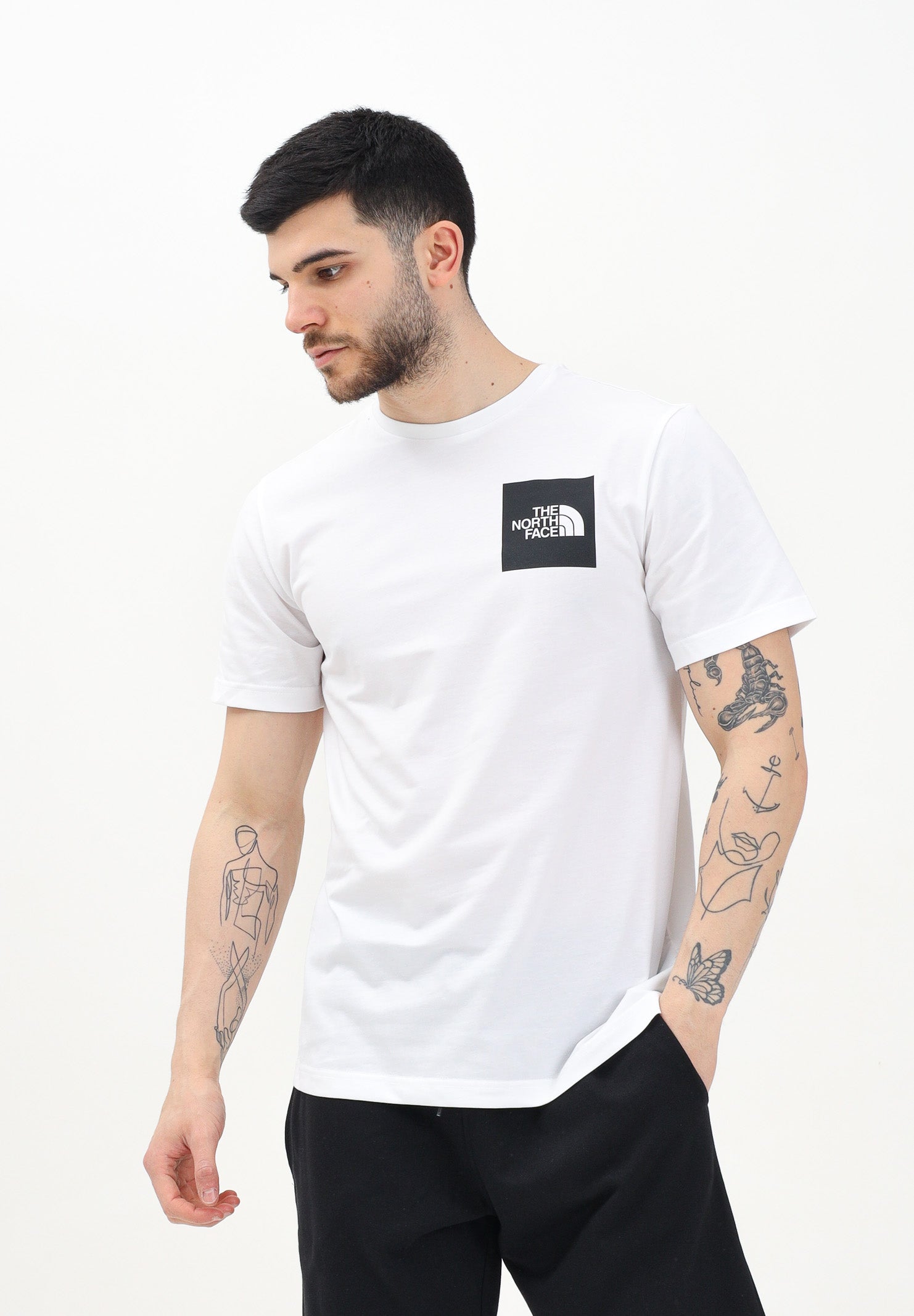 THE NORTH FACE T-shirt a manica corta Fine bianca da uomo NF0A8A6MFN41 . THE NORTH FACE 
