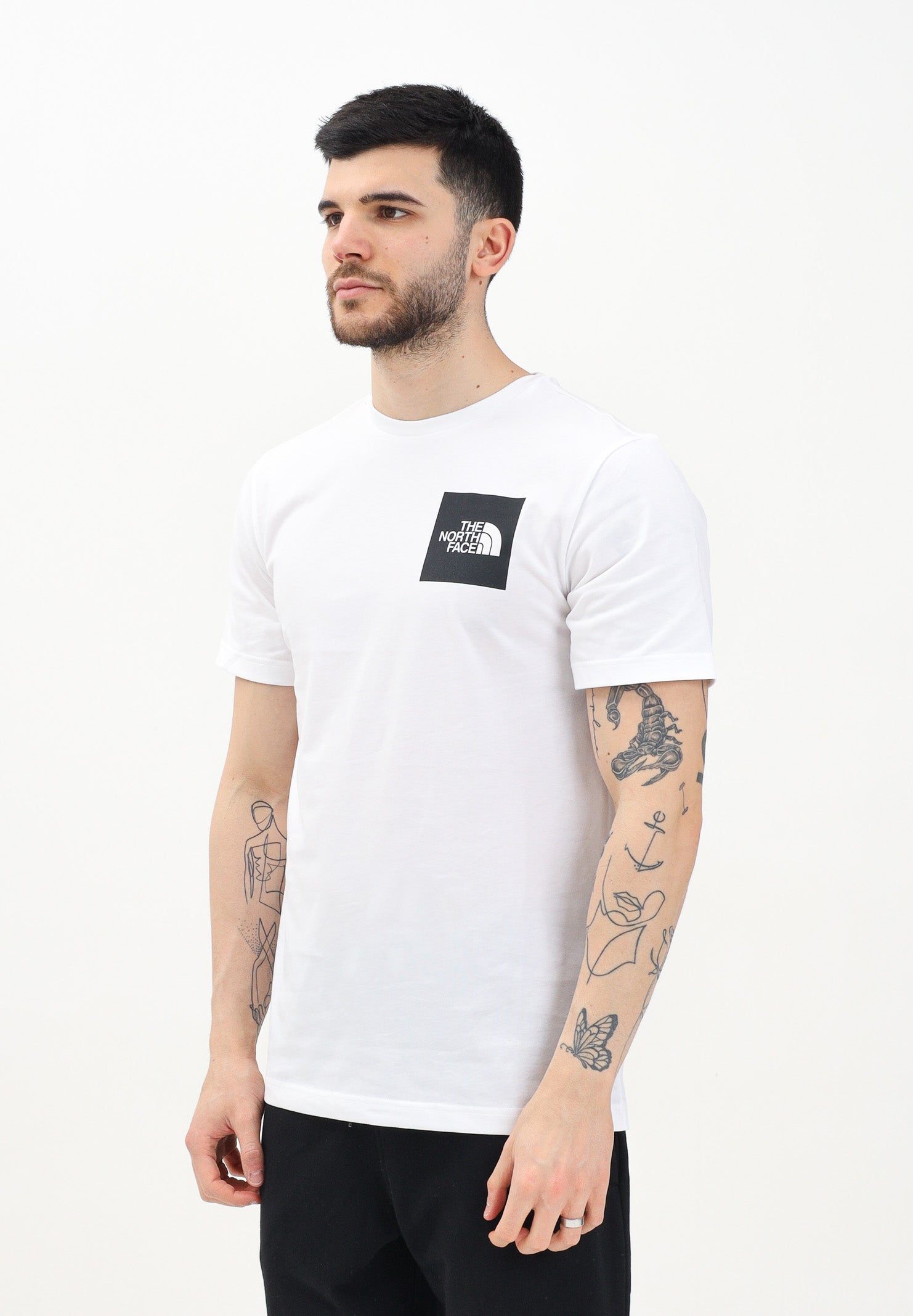 THE NORTH FACE T-shirt a manica corta Fine bianca da uomo NF0A8A6MFN41 . THE NORTH FACE 