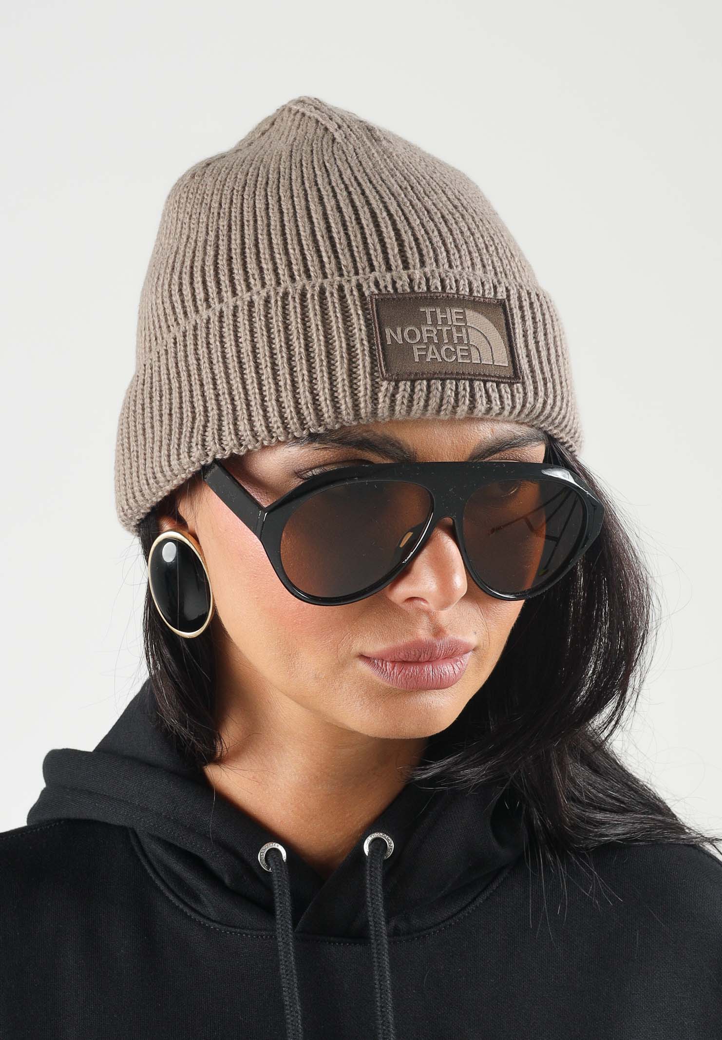 THE NORTH FACE Cappello LOGO BOX TNF marrone castagna per uomo e donna NF0A8CHE2H91 . THE NORTH FACE 