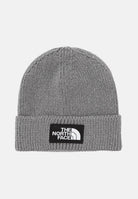 THE NORTH FACE Berretto grigio per uomo e donna con risvolto e logo box TNF NF0A8CHEDYY1 . THE NORTH FACE 