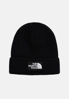 THE NORTH FACE Berretto nero per uomo e donna con risvolto e logo box TNF NF0A8CHEJK31 . THE NORTH FACE 