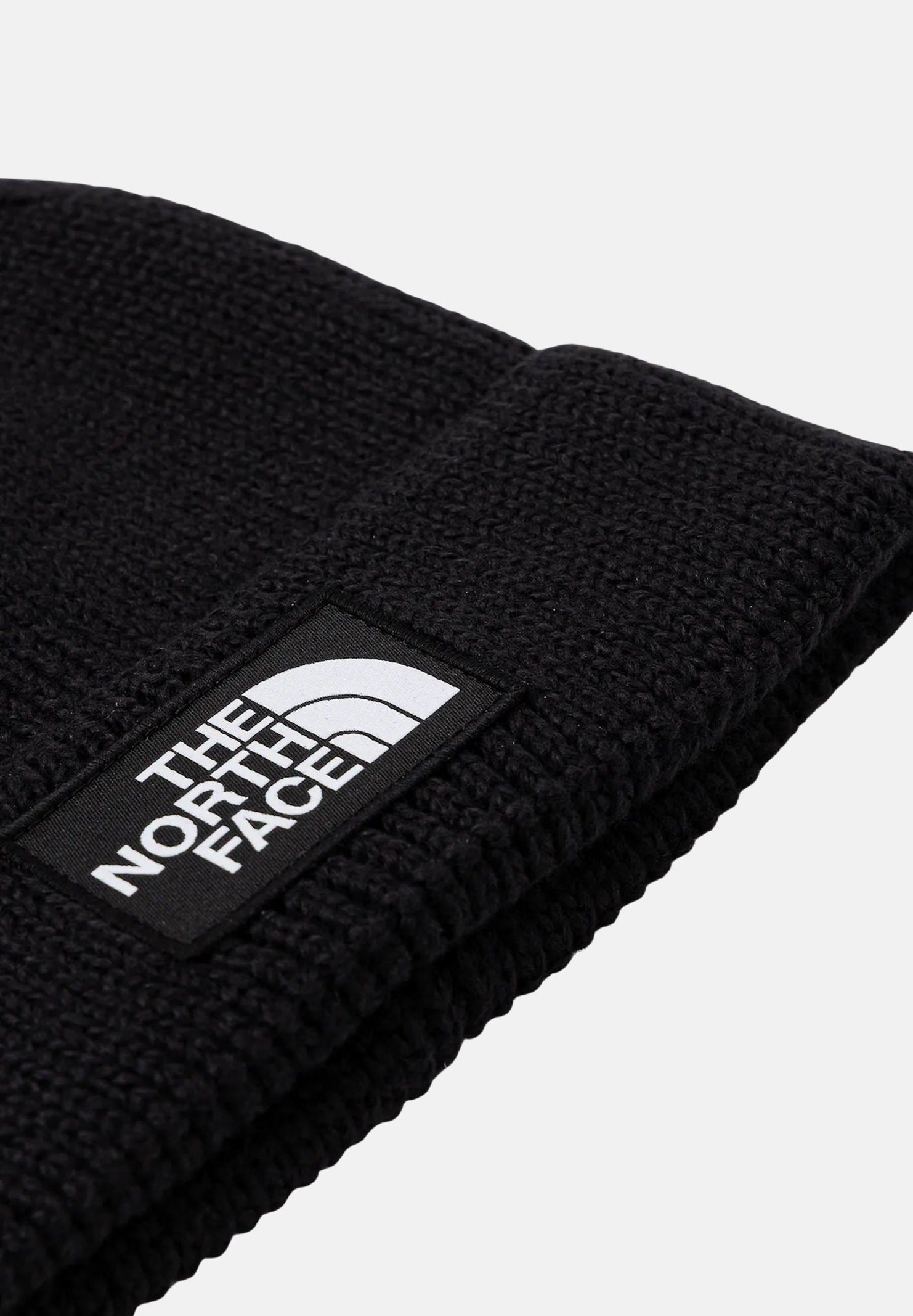 THE NORTH FACE Berretto nero per uomo e donna con risvolto e logo box TNF NF0A8CHEJK31 . THE NORTH FACE 