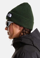 THE NORTH FACE Berretto TNF LOGO BOX CUFFED BEANIE verde bottiglia per uomo e donna NF0A8CHENLW1 . THE NORTH FACE 