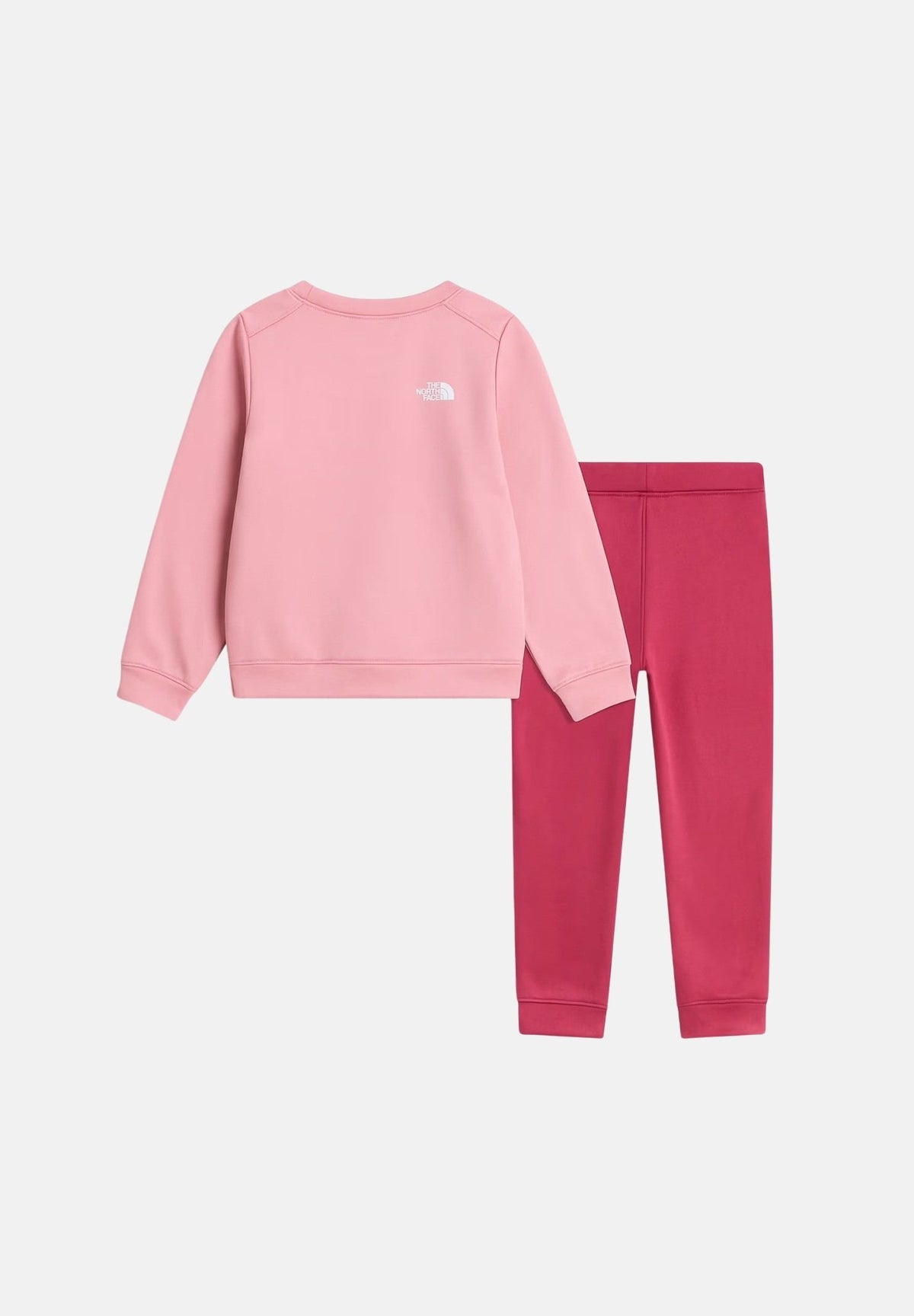 THE NORTH FACE Tuta SIMPLE DOME rosa da bambina con felpa girocollo e pantalone coordinato NF0A8CV0S9B1 . THE NORTH FACE 