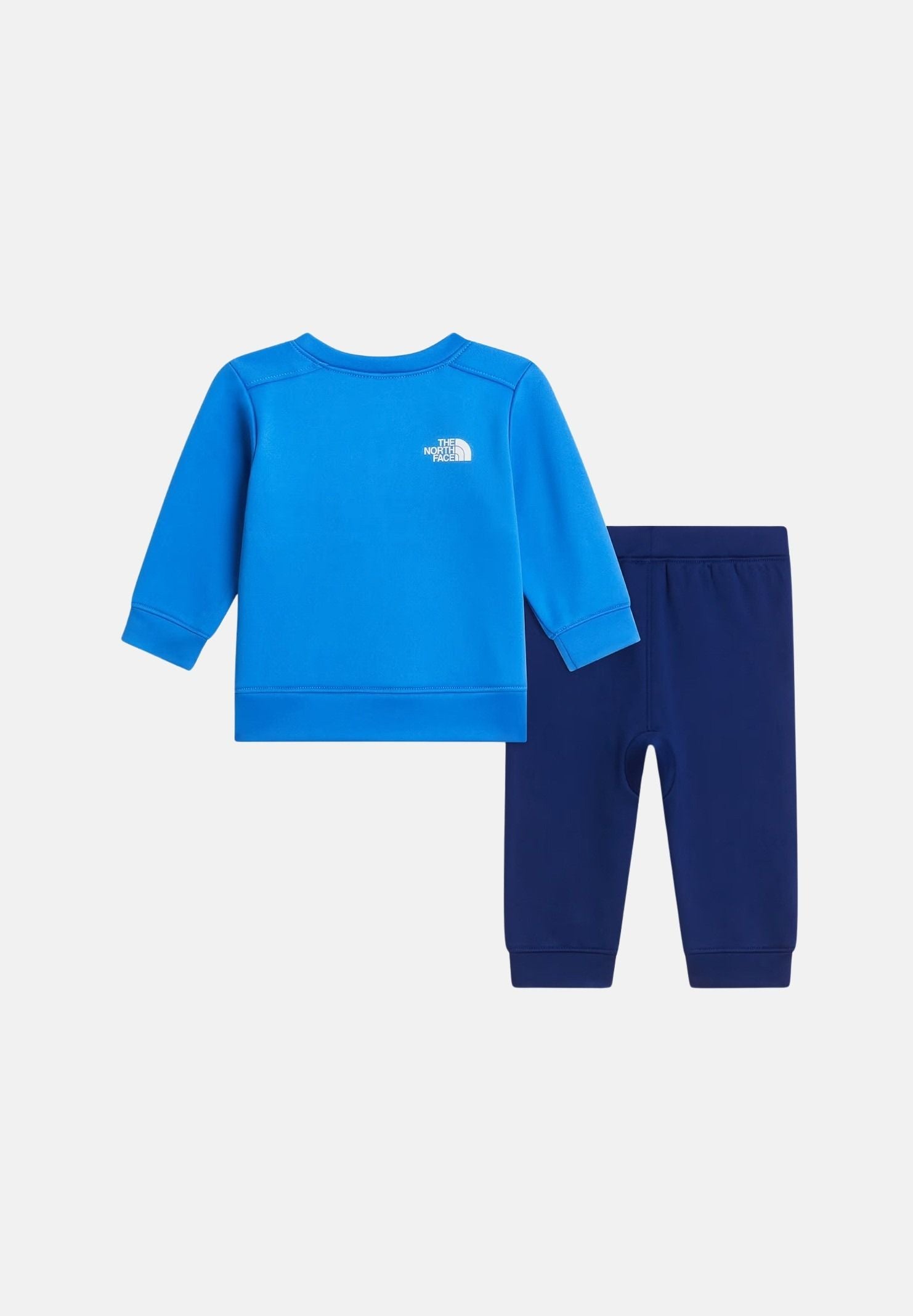 THE NORTH FACE Tuta SIMPLE DOME blu da neonato con felpa girocollo e pantalone coordinato NF0A8CV1RC71 . THE NORTH FACE 