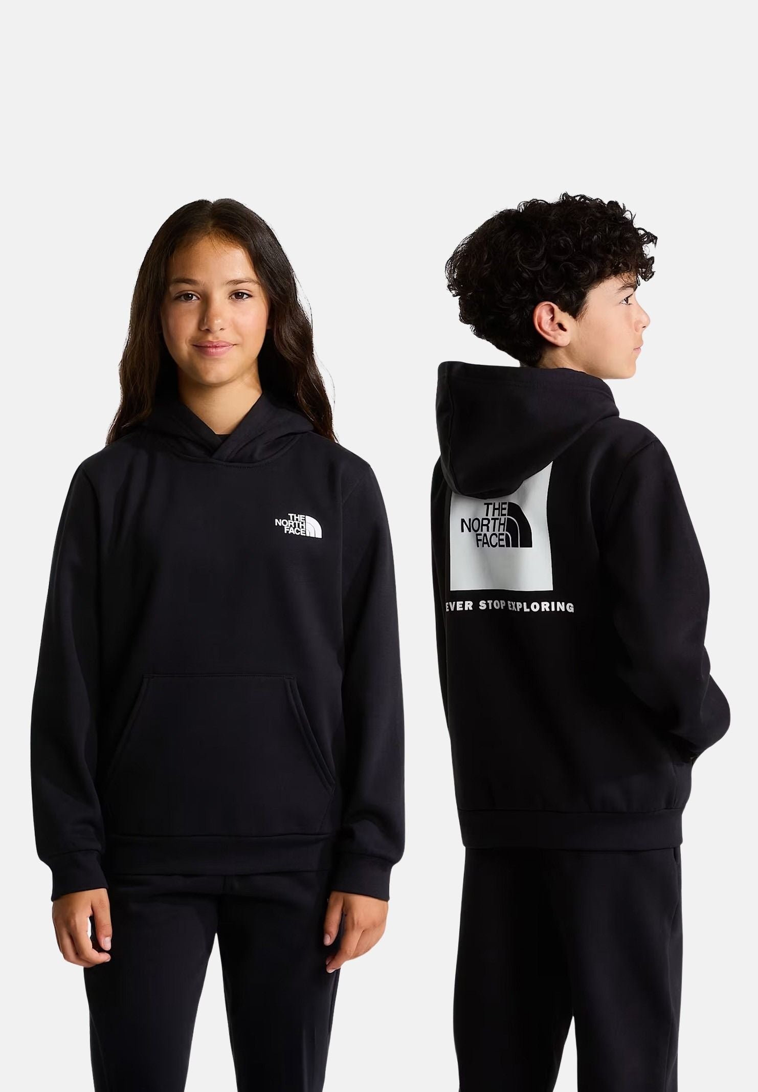 THE NORTH FACE Felpa con cappuccio SIMPLE DOME HOODIE nera per bambino e  bambina con tasca a marsupio frontale. NF0A8CV5JK31 . THE NORTH FACE 