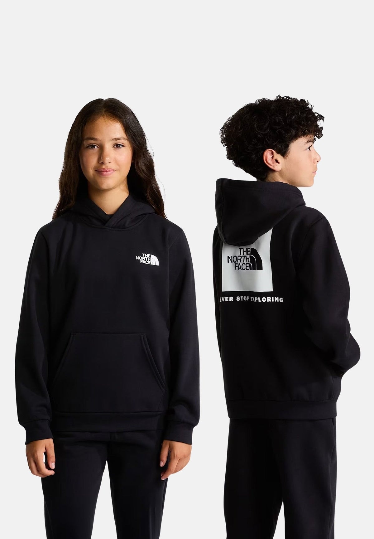 THE NORTH FACE Felpa con cappuccio SIMPLE DOME HOODIE nera per bambino e  bambina con tasca a marsupio frontale. NF0A8CV5JK31 . THE NORTH FACE 