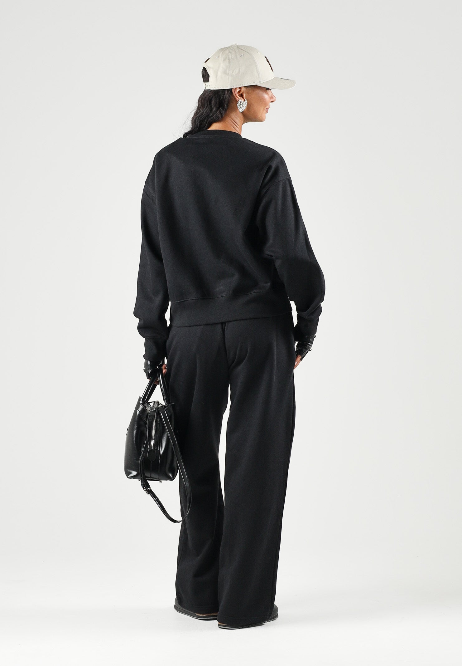 THE NORTH FACE Pantaloni TNF ESSENTIAL SIMPLE DOME neri per donna con vita elasticizzata NF0A8CWDJK31 . THE NORTH FACE 