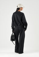 THE NORTH FACE Pantaloni TNF ESSENTIAL SIMPLE DOME neri per donna con vita elasticizzata NF0A8CWDJK31 . THE NORTH FACE 