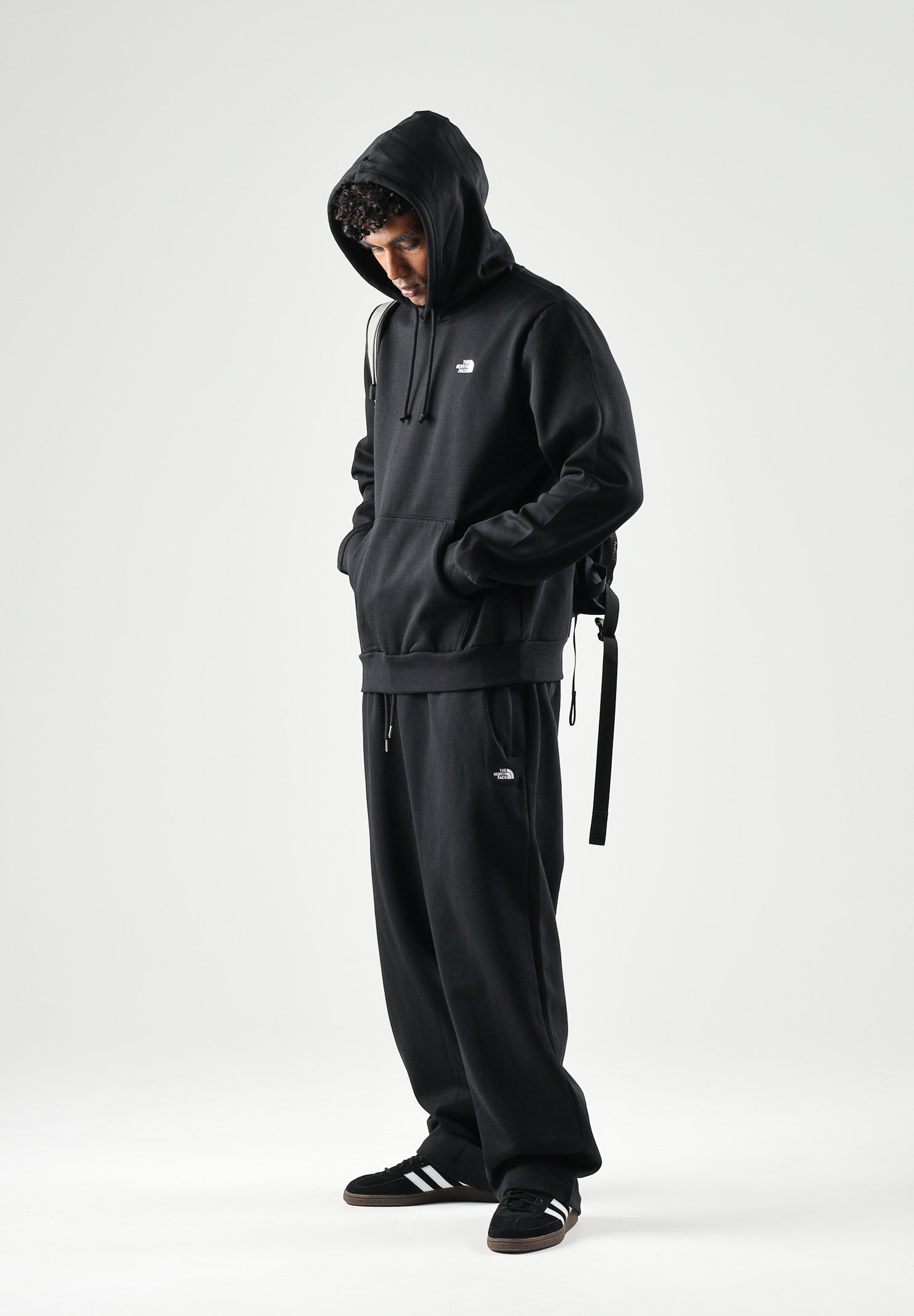 THE NORTH FACE Felpa con cappuccio EVOLUTION SIMPLE DOME REGULAR HOODIE nera per uomo NF0A8CWMJK31 . THE NORTH FACE 