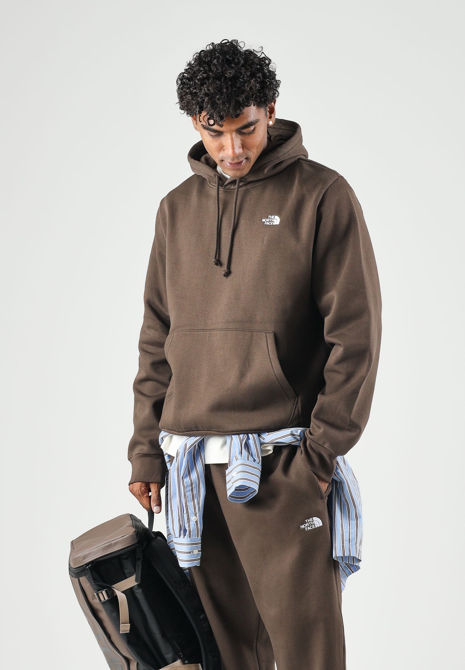 THE NORTH FACE Felpa con cappuccio EVOLUTION SIMPLE DOME REGULAR HOODIE marrone castagna per uomo NF0A8CWMNMF1 . THE NORTH FACE 