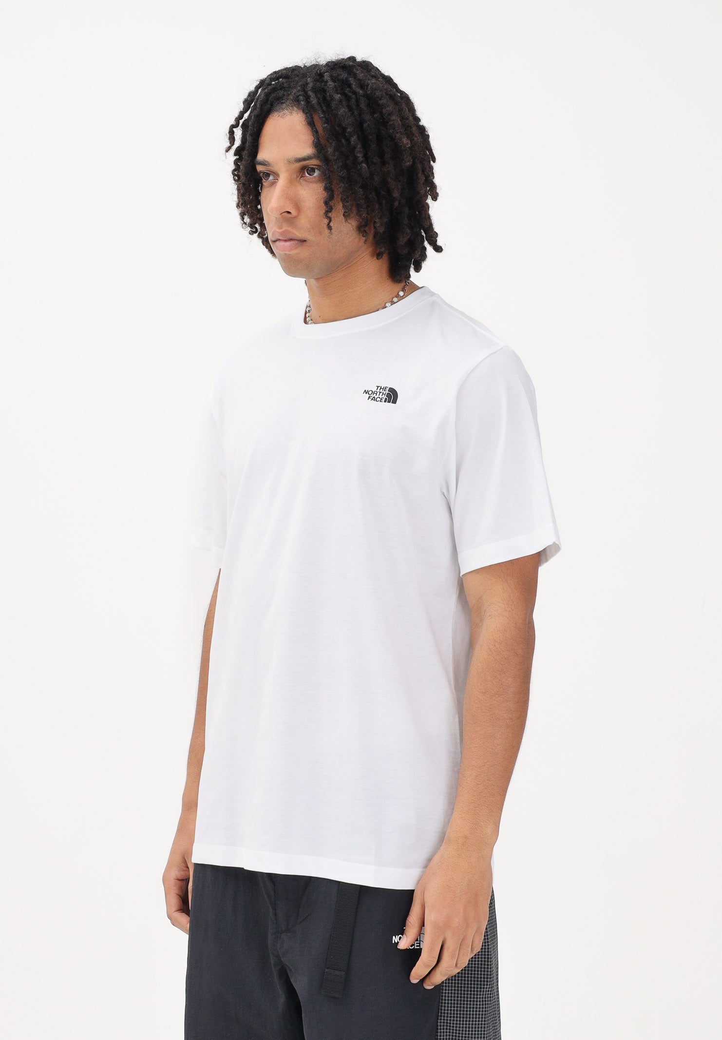 THE NORTH FACE T-shirt a manica corta Evolution Simple Dome Regular bianca da uomo NF0A8CZ2FN41 . THE NORTH FACE 