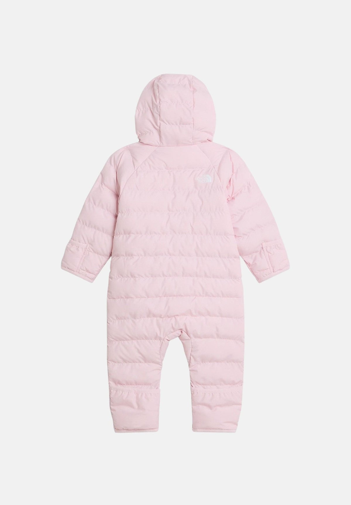 THE NORTH FACE Tutina piumino BABY PERRITO ONE-PIECE Pale Blossom rosa chiaro per neonata , trapuntata con cappuccio e zip frontale.<BR/> NF0A8DH0BP61 . THE NORTH FACE 