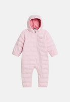 THE NORTH FACE Tutina piumino BABY PERRITO ONE-PIECE Pale Blossom rosa chiaro per neonata , trapuntata con cappuccio e zip frontale.<BR/> NF0A8DH0BP61 . THE NORTH FACE 
