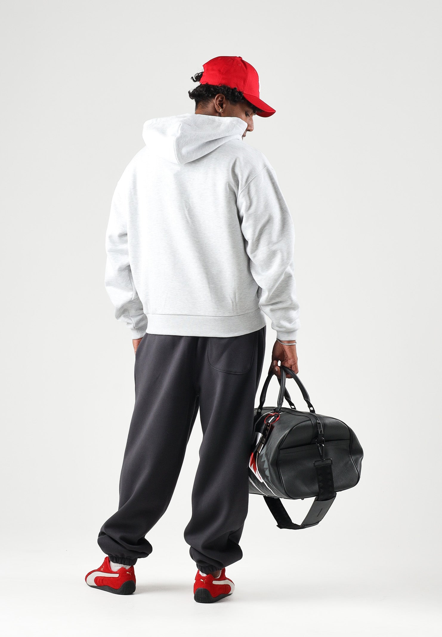THE NORTH FACE Felpa con cappuccio FINE HOODIE grigio da uomo con tasca a marsupio frontale. NF0A8EFZE041 . THE NORTH FACE 