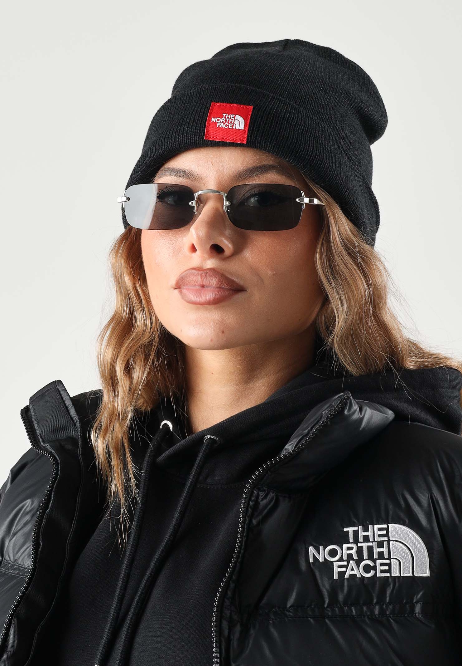THE NORTH FACE  Berretto LOGO-PATCH BEANIE nero per uomo e donna NF0A8EG8JK31 . THE NORTH FACE 