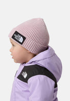 THE NORTH FACE Berretto di lana  BABY LOGO BOX BEANIE rosa cipria da bambina NF0A8F1JBP61 . THE NORTH FACE 