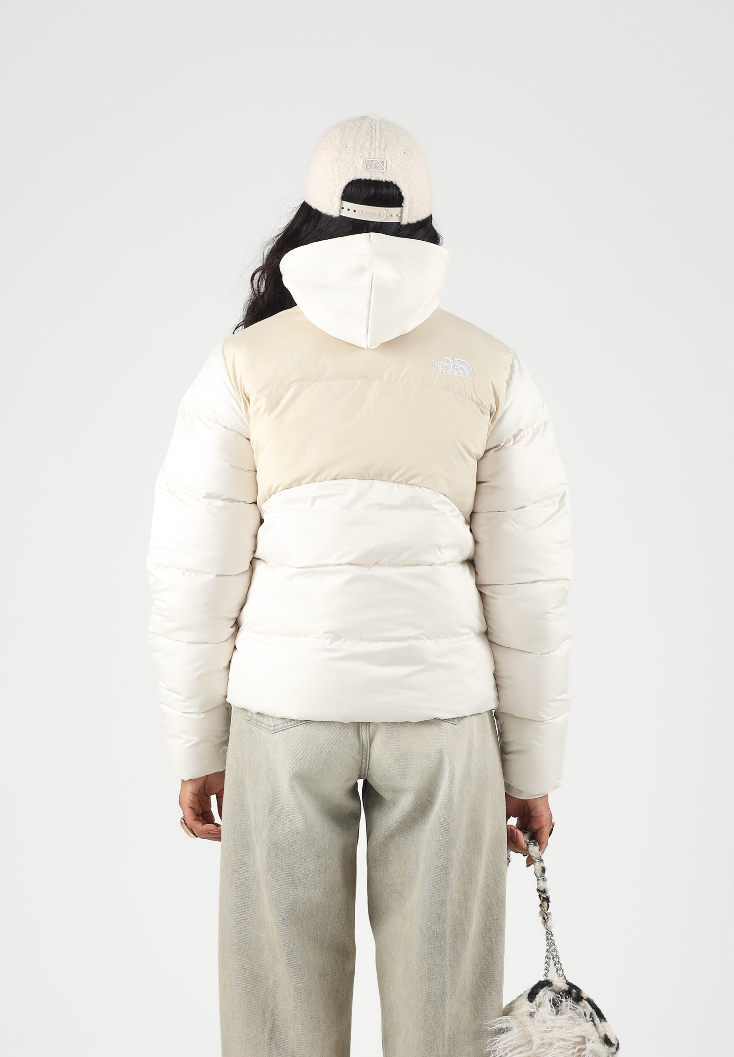 THE NORTH FACE Piumino SAIKURU panna e beige da donna NF0A8GCBJN51 . THE NORTH FACE 