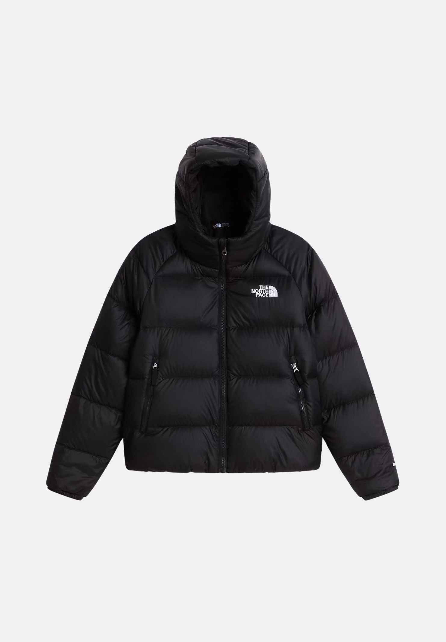 THE NORTH FACE Piumino HYDRENALITE DOWN HOODED nero da bambina con cappuccio fisso e imbottitura termica protettiva. NF0A8H3WJK31 . THE NORTH FACE 