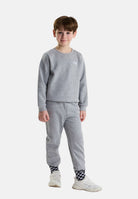 THE NORTH FACE Tuta SIMPLE DOME grigio chiaro per bambino e bambina  con felpa girocollo e pantalone coordinato. NF0A8H5CCQO1 . THE NORTH FACE 