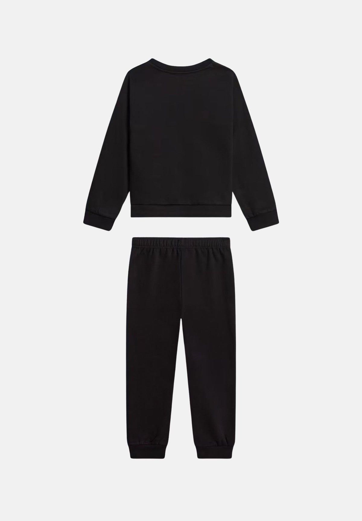 THE NORTH FACE Tuta SIMPLE DOME nera per  bambino e bambina con felpa girocollo e pantalone coordinato NF0A8H5CJK31 . THE NORTH FACE 