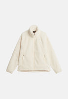 THE NORTH FACE Felpa con zip OSITO EVOLVE FULL-ZIP White Dune bianco panna da donna in morbido pile a pelo alto effetto pelliccia sintetica, con collo alto, chiusura frontale con zip integrale, maniche lunghe, tasche laterali con zip e fondo regolabi NF0A8H7SQLI1 . THE NORTH FACE 