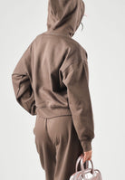 THE NORTH FACE Felpa con cappuccio SIMPLE DOME HOODIE marrone da donna con tasca a marsupio frontale. NF0A8HBX1OI1 . THE NORTH FACE 