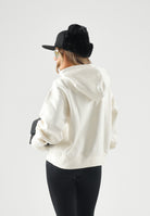 THE NORTH FACE Felpa con cappuccio SIMPLE DOME HOODIE bianco panna da donna con tasca a marsupio frontale. NF0A8HBX3IE1 . THE NORTH FACE 