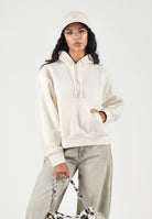 THE NORTH FACE Felpa con cappuccio SIMPLE DOME HOODIE bianco panna da donna con tasca a marsupio frontale. NF0A8HBX3IE1 . THE NORTH FACE 