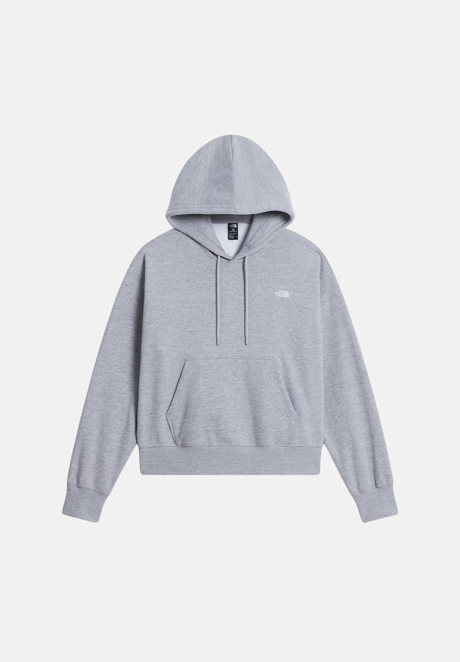 THE NORTH FACE Felpa con cappuccio SIMPLE DOME HOODIE TNF Pale Grey H  grigio da donna con tasca a marsupio frontale. NF0A8HBXCQO1 . THE NORTH FACE 